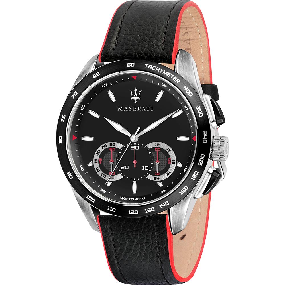 

Maserati Traguardo Мужские кварцевые часы-хронограф с черным кожаным ремешком R8871612028 чёрный