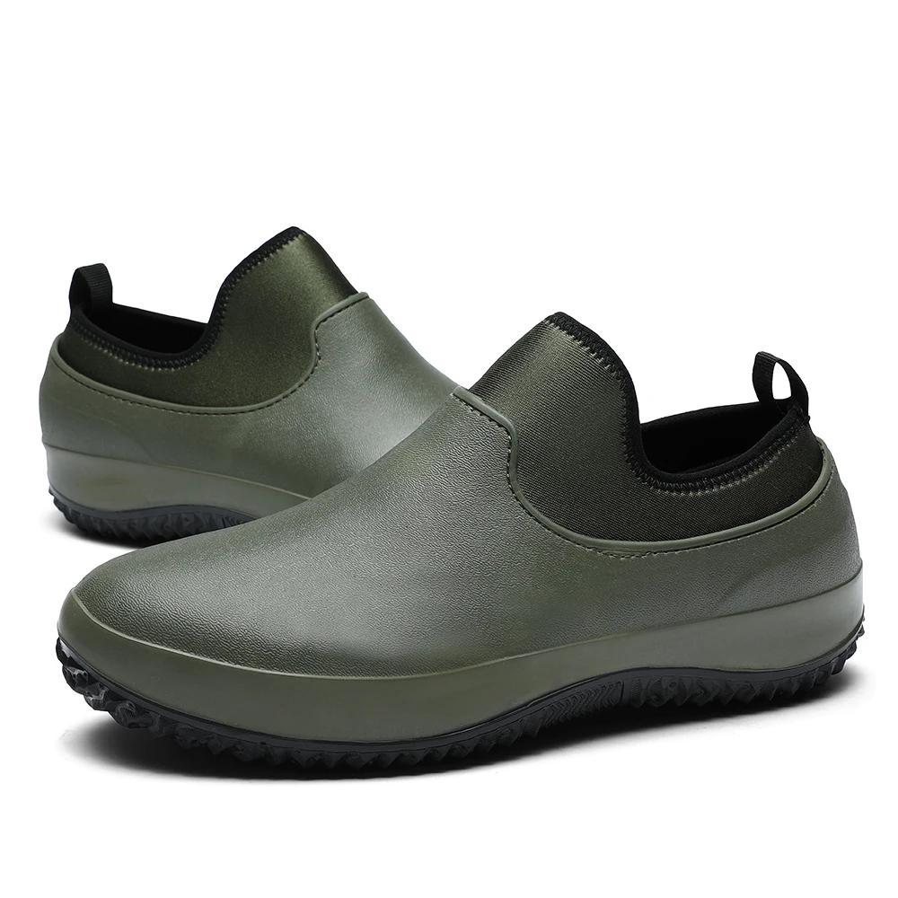 Men Slip on Resistant Oil-proof Kitchen Shoes Chef Multifunctional Restaurant Garden Waterproof Safety Work Medical Shoes