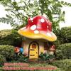 1 Pcs Cute 8.5cm*10cm Mushroom House Miniature Resin Fairy Garden Flower Potted Craft Home Decoration Ornaments