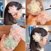 Fashion Sweet Mesh Flower Hairpin Side Clip Sweet Hair Clip For Women Girls Simulated Flower Hairpin Headdress Hair Accessories