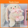 Cute Cartoon Rabbit Holding Small Rabbit Plush Toy For Bedroom Playroom And
