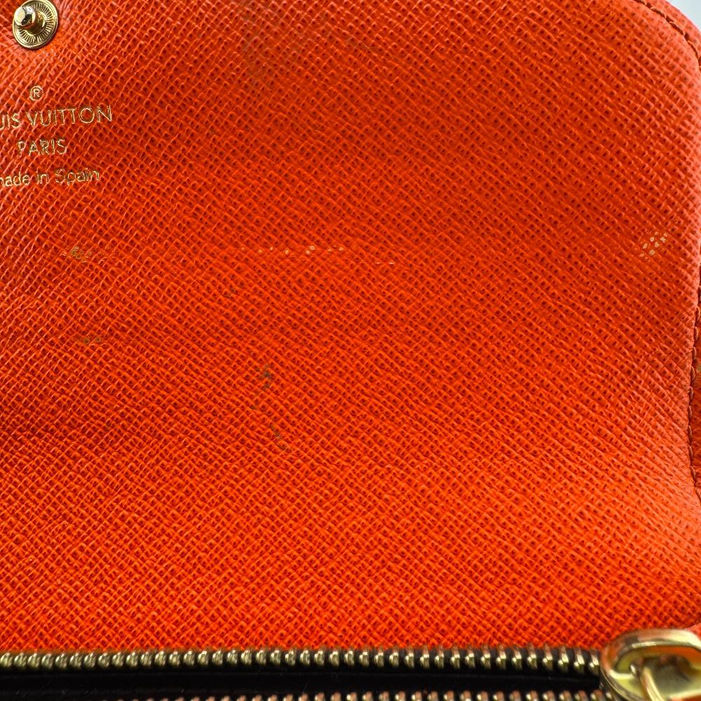 LOUIS VUITTON M61578 Monogram leather Portefeuille Emily Purse Brown leather Women Used