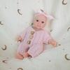 Mini 8 Inch Solid Silicone Simulation Doll Bettie Pink Sweater Romper Cute Reborn Doll Soft Touch Stretchable Limbs Children's Day New Year's Day Gift