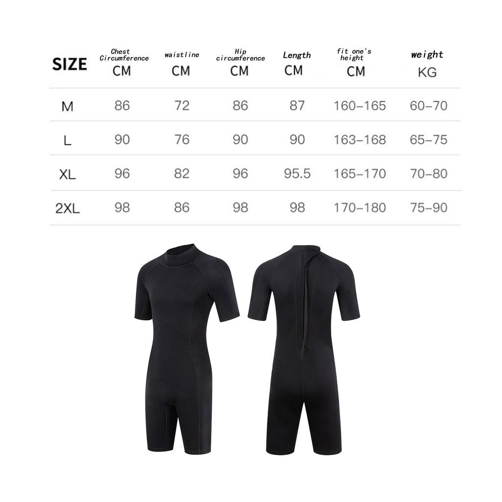 Short Sleeve Diving Wetsuit for Snorkeling Swimming Canoeing Neoprene Swimwear Thermal Protection