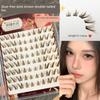 Glue-Free Dark Brown Double-Tailed Fox Fake Eyelashes! Cute Eyelash Shangpin Nine Tail Rabbit Nature Oblique Flying Fox Series Eyelash Artificial