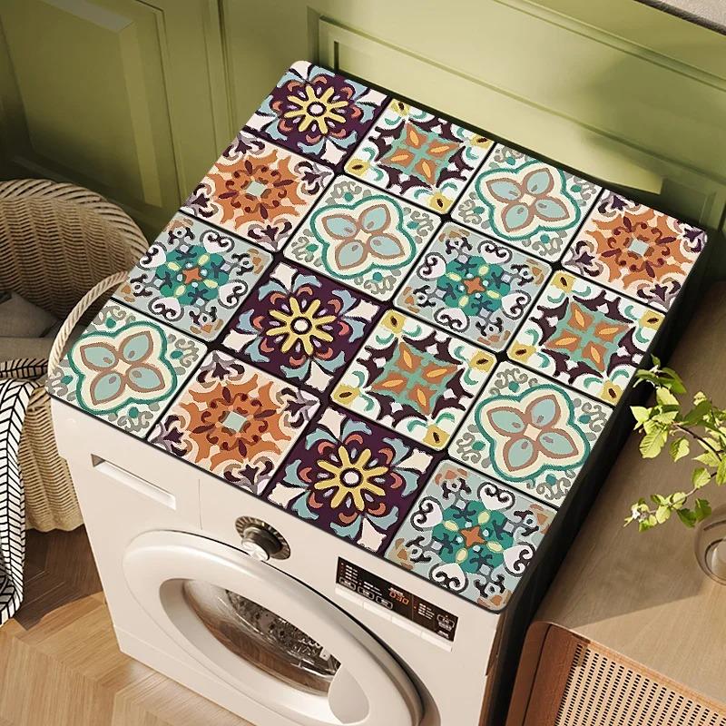 Waterproof Washing Machine Dust Cover Oven Microwave Fridge Top Protector Mat Coffee Drain Pad Table Placemat Cup Absorbent Mat