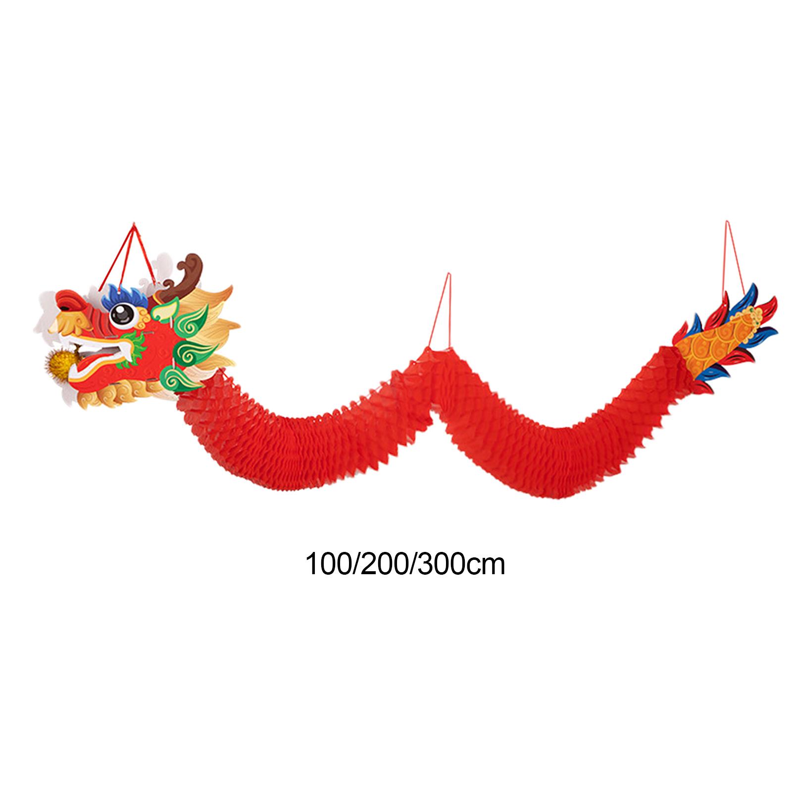 

Dragon Garland Decoration Supermarket Chinese New Year Hanging Ornament Pendant for Office Party Housewarming Wedding Celling Length 1m
