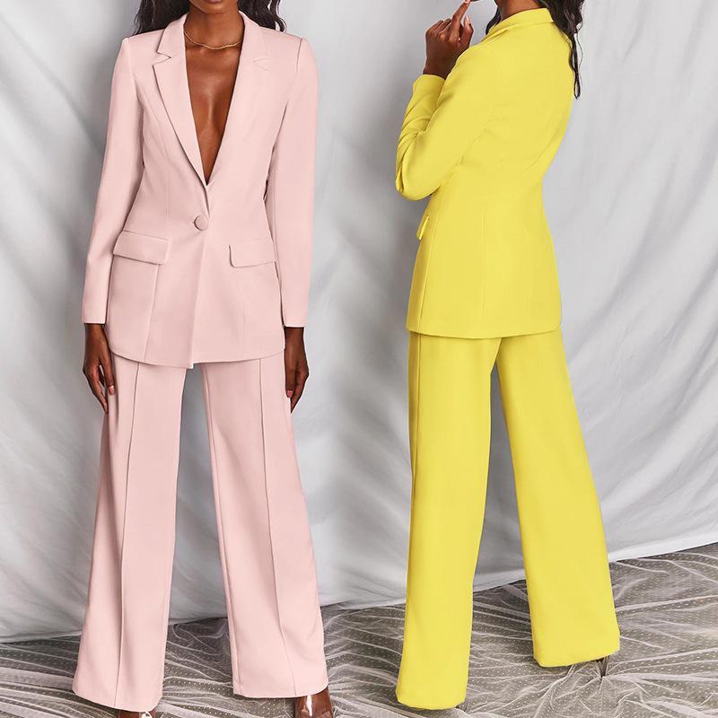 European & American Fashion Lapel Slim Cardigan Suit Jacket - Women's 2025 Spring/Autumn Collection.
