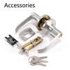 1Set New Three-Pole Spherical Knob Lock Aluminum Alloy Entry Sliding Door Handle Lock 25-45mm with 3 Keys Keyed Locks