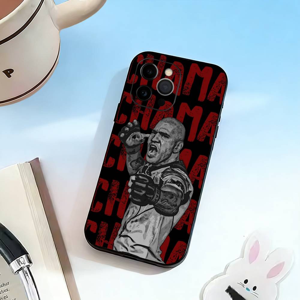 D-Fighting Pereira Alex Phone Case For iPhone 17,16,15,14,13,12,11 Plus,Pro Max,XS,Soft Silicone Black Cover