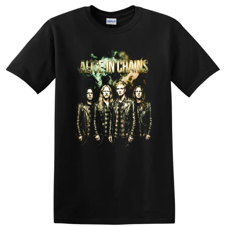 Alice in Chains Rock Band T Shirt Grunge Music Poster Graphic Concert Fan Tee