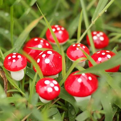 60 Pcs Foam Mushroom Miniatures Colorful Tiny Mushroom Figurines Miniature Mushroom Stakes for Fairy Garden Micro Landscape Plant Pots Bonsai