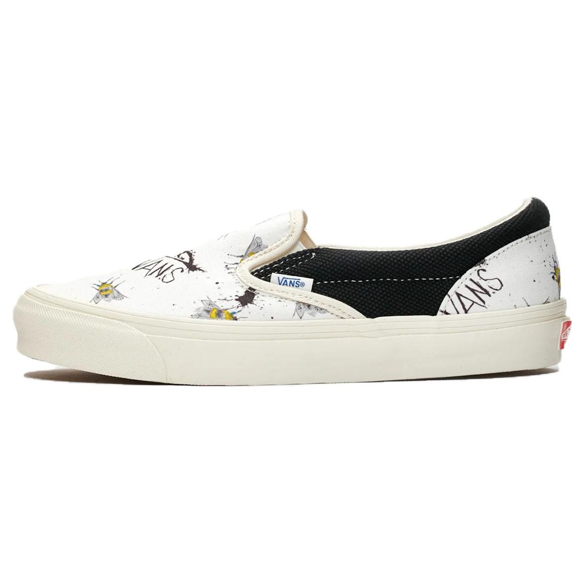 

Кроссовки унисекс без шнуровки Vans Ralph Steadman x OG Classic Белые переливающиеся VN0A45JKVQL