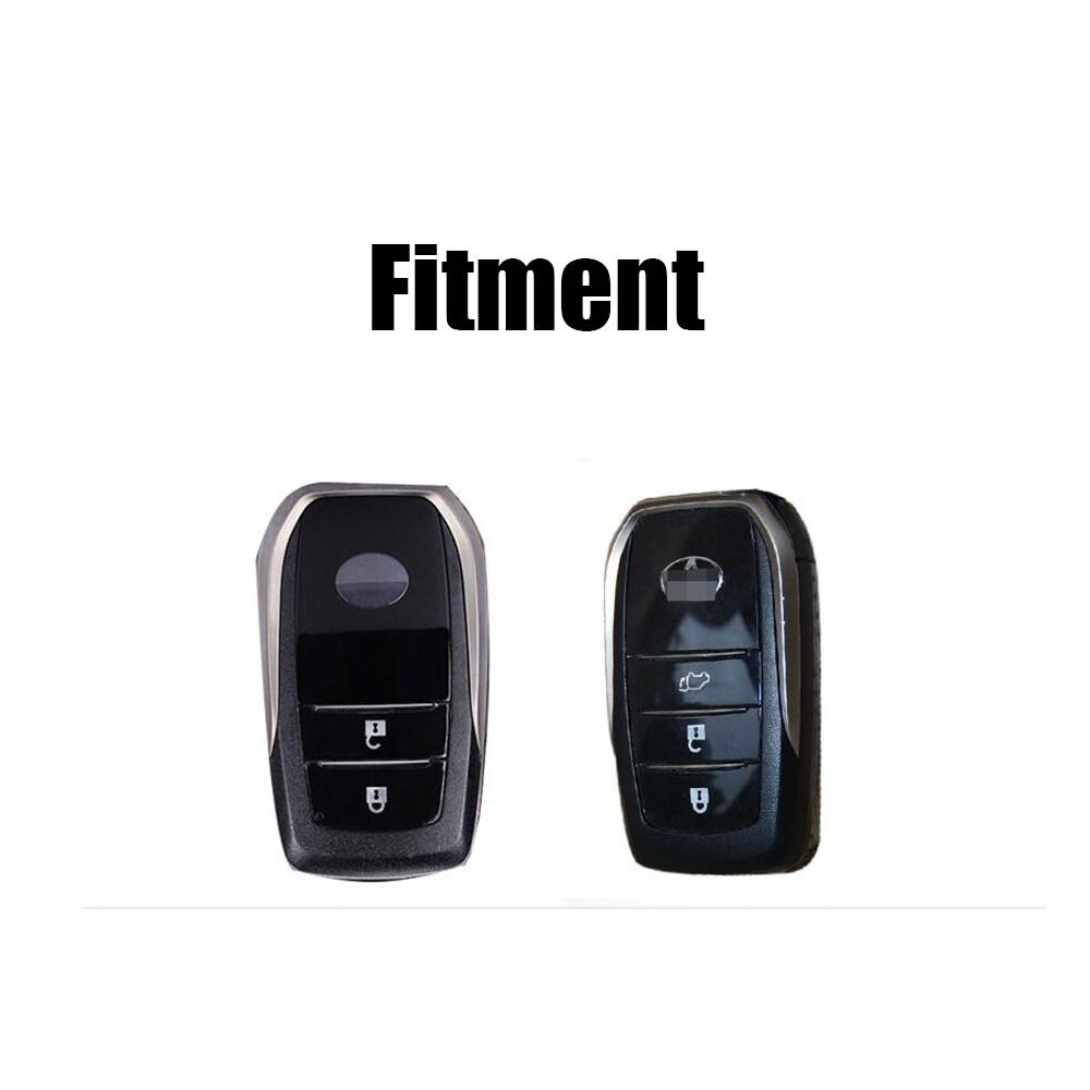 Carbon Style TPU Key Fob Cover Case for Toyota Fortuner Hilux Prado Highlander KC043