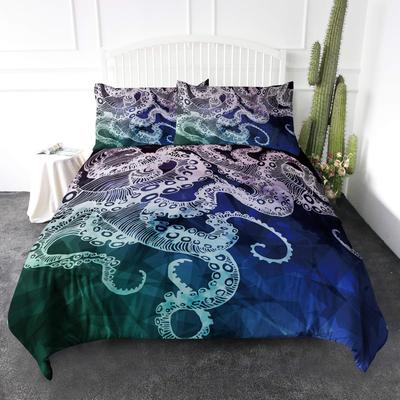 Bettwäsche-Set im Cthulhu-Stil mit 3D-Druck, kuscheliger Bettbezug in den Größen King, Queen, Twin und Single, Geburtstagsgeschenk für Jungen, Kinderzimmerdekoration