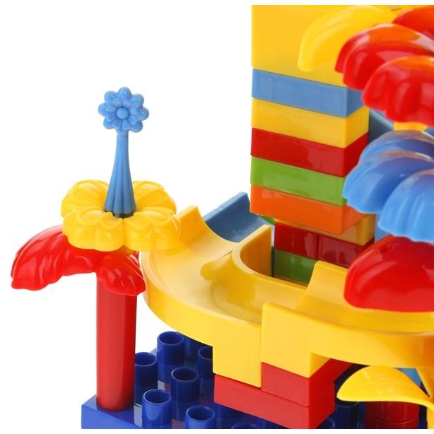 Pista a Sfere Pista a Sfere Blocchi da Costruzione Fiori da Giardino Fiori 91 pz.