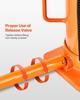 Air Hydraulic Bottle Jack, 20 Ton (44092 Lbs) Capacity, 260-495 Mm Lifting Range, Pneumatic/Manual Heavy Duty Welded Bottle Jack with Pump for SUV,