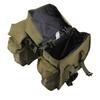Bike Seat Double Bag Watertight Canvas Large Capacity Bike Rear Rack Double Side Bag for Cycling 43L