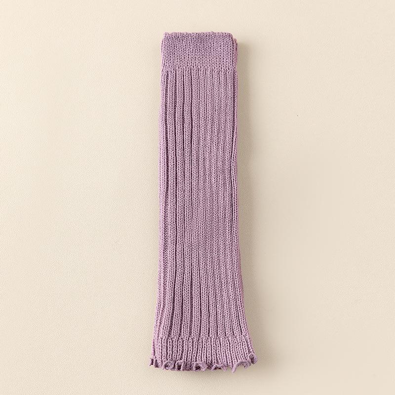 Dívčí pletené ponožky s krajkovým volánkem v korejském stylu - Délka do lýtek, jaro/podzim, Třída A, Teplé, Módní