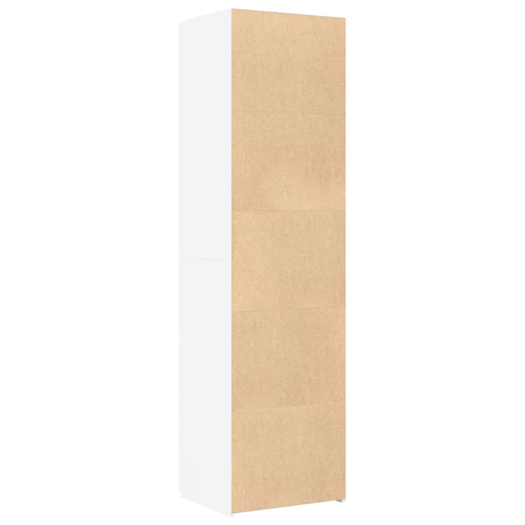 Vidaxl Tall Cabinet, White, 50X42.5X185 Cm, Wood-Based Material