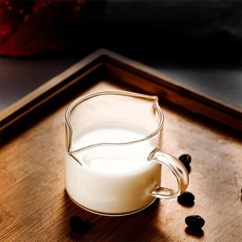 2dílná sada kávových šálků z čirého skla 2 Vodicí otvory pro tok Kávový hrnek Domácí sada na espresso Bar