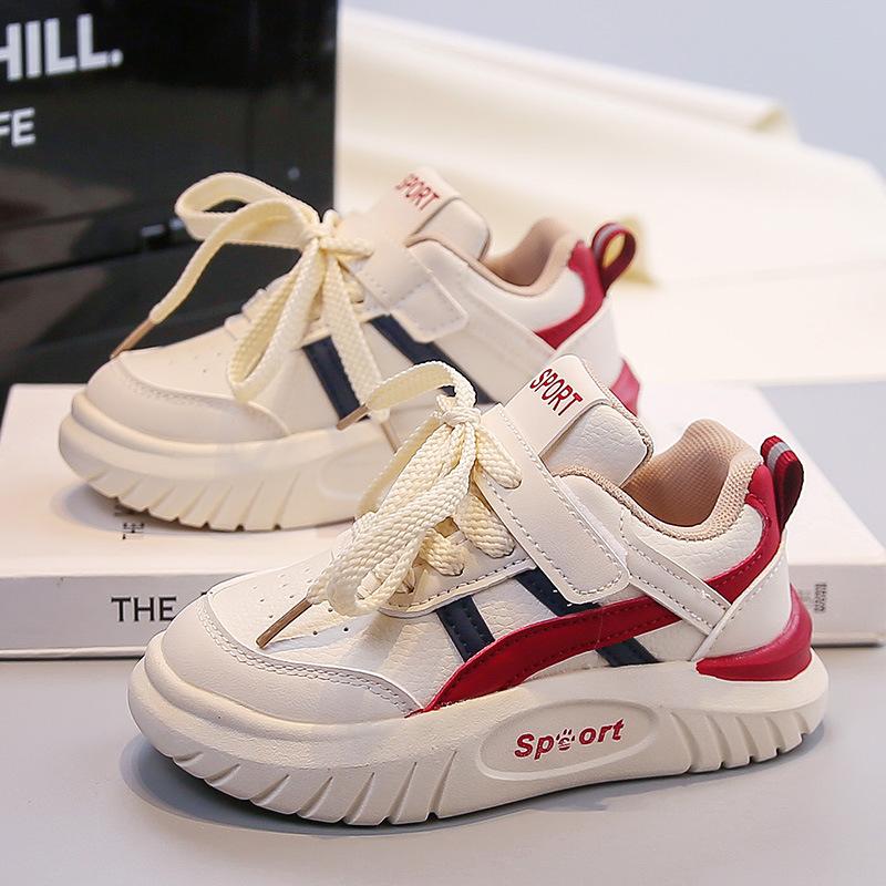 Children's back-to-school college-style girls' sneakers2026Autumn Boys' Casual Shoes for Young Children, Leather Running Shoes