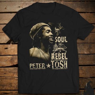 Soul Rebel Bob Marley & Peter Tosh Schwarz Alle Größen S M L - 5XL Geschenk T-Shirt QQ1457 Unisex T-Shirt