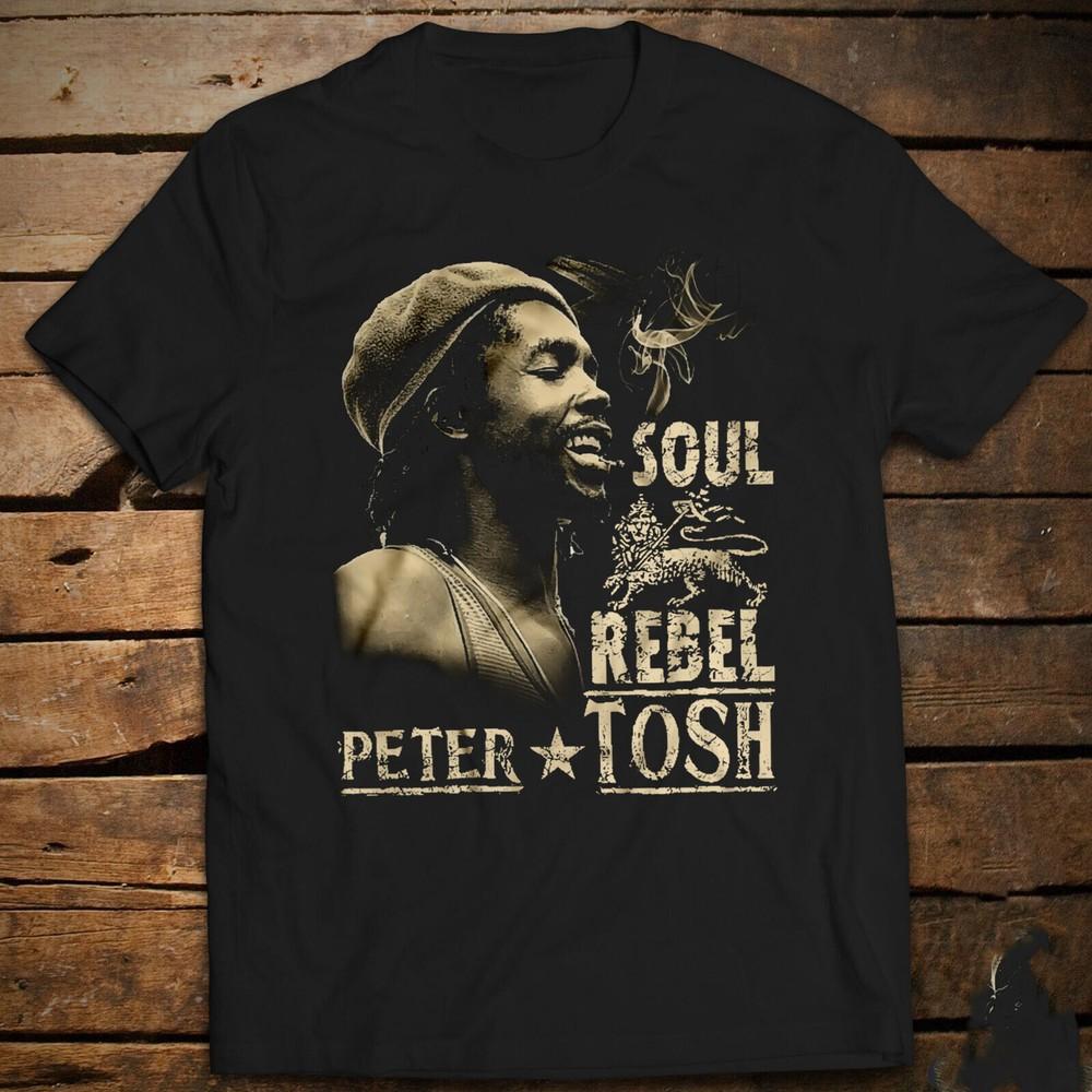 

Soul Rebel Bob Marley & Peter Tosh Black All Size S M L - 5XL Gift Shirt QQ1457 Unisex T-Shirt L