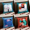 People Living In a Frame Cushion Cover Reversible Soft Durable Pillow Cover Home Car MultiScene Use for Daily Comfort
