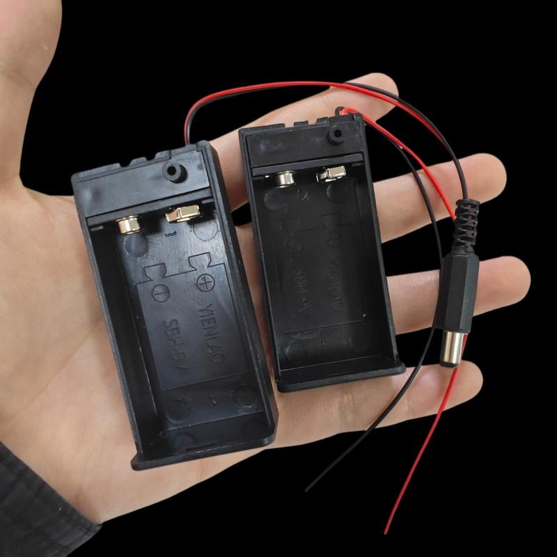 1/3/5Pcs 9V Battery Enclosure DIY Spare Parts With Top, Switch, Wire and DC Plug Included