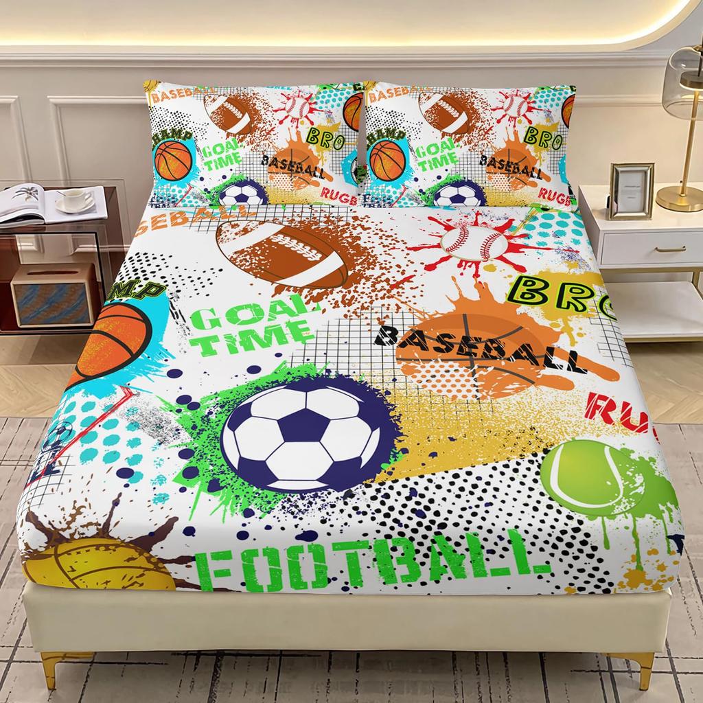 Musik Farbe Graffiti Tänzer Muster Blatt Dreiteilig Digitaldruck Bettwäsche Kinder Erwachsene