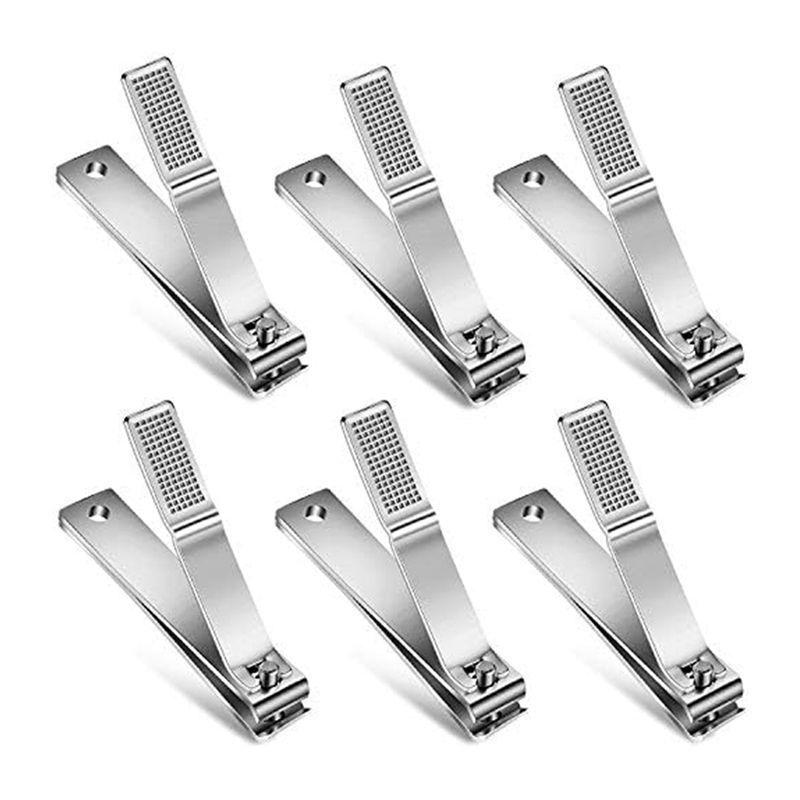 Toenail Clippers Stainless Steel Nail Clippers For Men Women Thick Nails, 6PCS,Silver серебряный