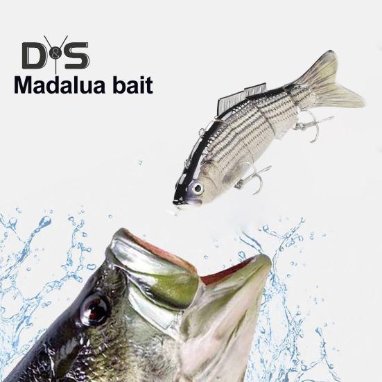 13.5CM/39.3G/54G Electric Multi-Jointed Fishing Lure with Float USB Rechargeable LED Luminous Swimbait Robotic Artificial Bait Fishing Accessories