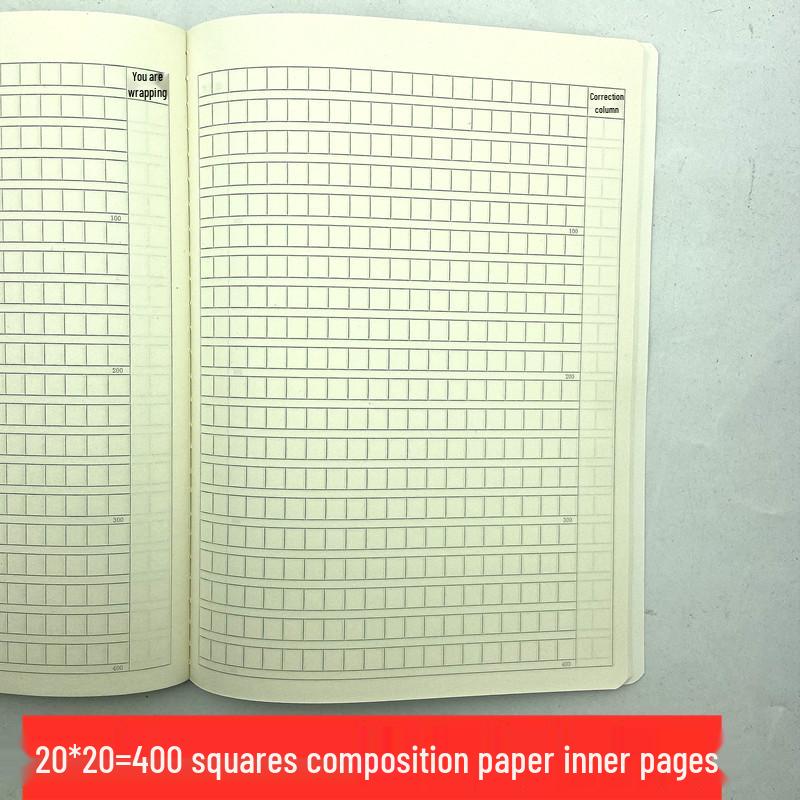 16K Large 400-Grid Prompt Composition Book: 100-Word Prompts, 300-Word Grids, B5 Diary for Students