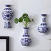 Chinese Blue and White Porcelain Bottle Flowers Arrangement