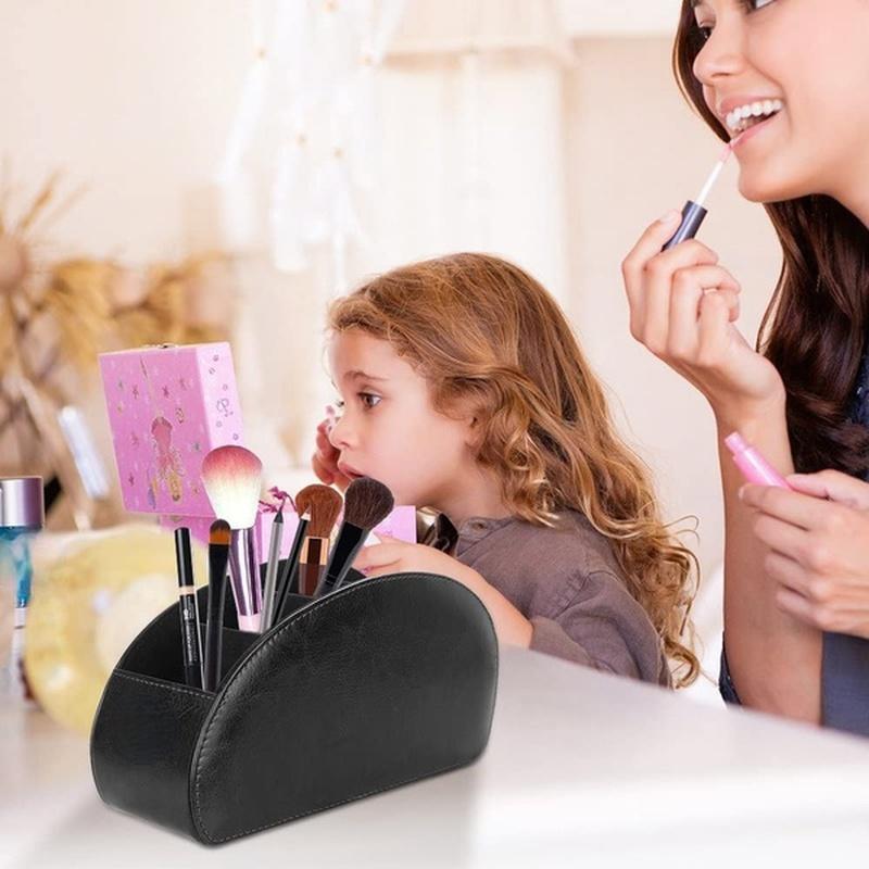 Úložný box na dálkové ovladače Držák Organizér Kůže Ovladač Dálkové ovládání Štětce na make-up Domácí Stůl