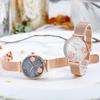 RORIOS Floral Dial Analog Quartz Watch with Water Resistance and Mesh and Elegant for Commuting and School Women's Mother-of-Pearl Band, Popular,