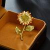 The Sunflower Brooch with Elegant Enamel Corsages Won The Championship in One Fell Swoop