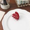 Elegant French Acetic Acid Heart Hairpin for Half-Tied Hairstyles - Chic Shark Clip for Women