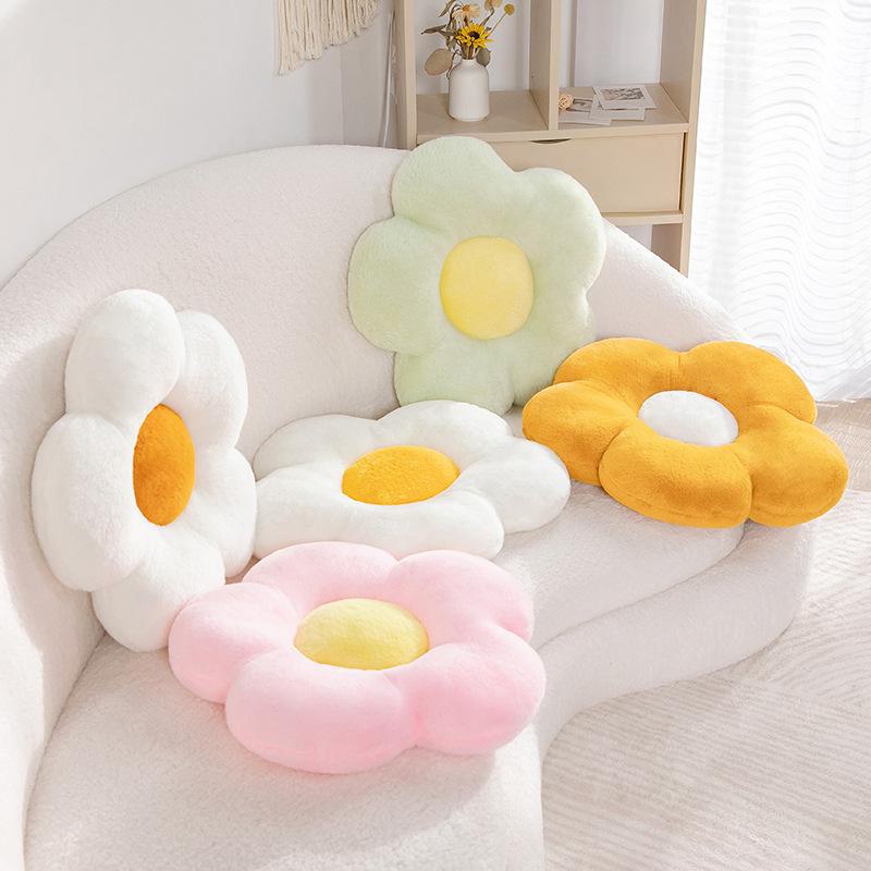 Adorable Sunflower Pillow: Seat Cushion, Sofa Cushion, Car Backrest, Bay Window Decor, Nap Pillow, Living Room Floor Mat.