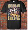 MICHIGAN FAB Five 90s Vintage Style Bootleg Rap Tee NCAA Final Four Basketball
