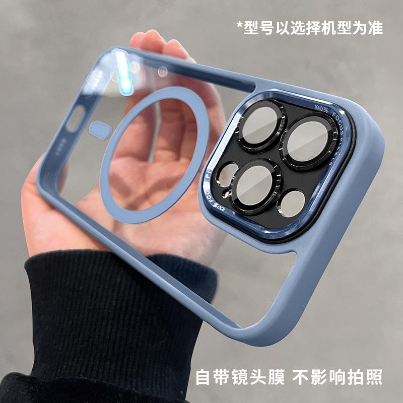 Applicable to iPhone11PROMAX second-generation eagle eye magnetic mobile phone case Apple 11 metal lens ring transparent hard case