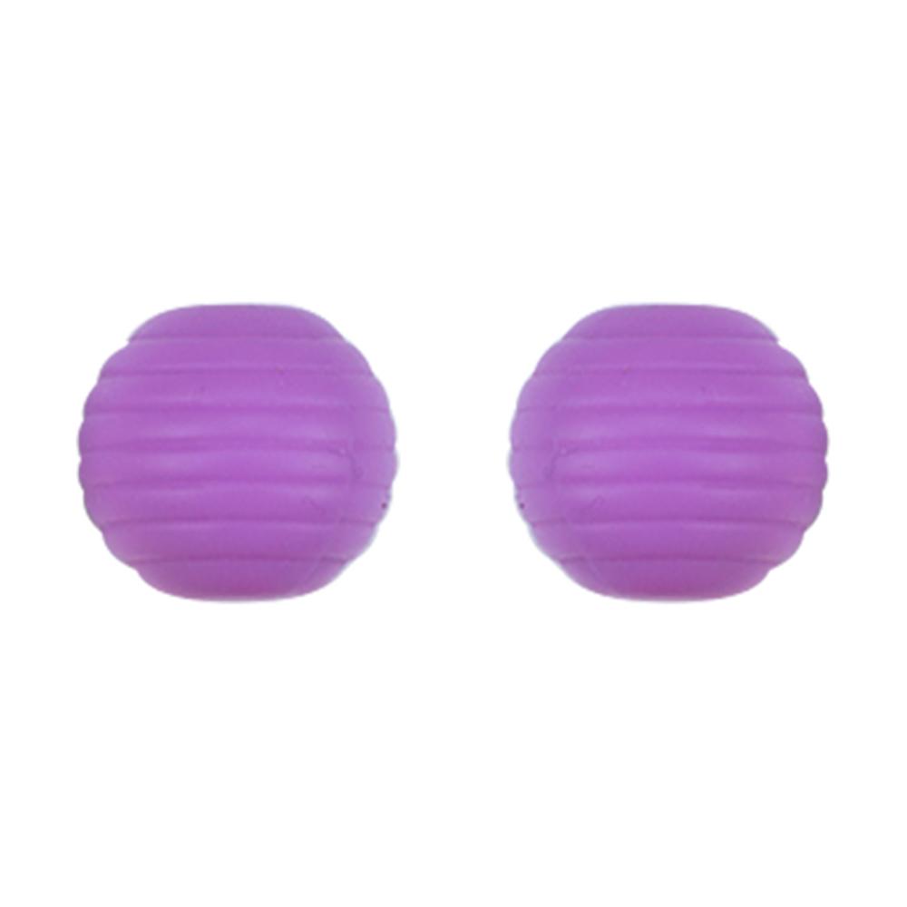 Kovict 25Pcs Threaded Silicone Beads 15mm Round Beehive Spiral Beads DIY Bracelet Necklace Accessories For Jewelry Marking