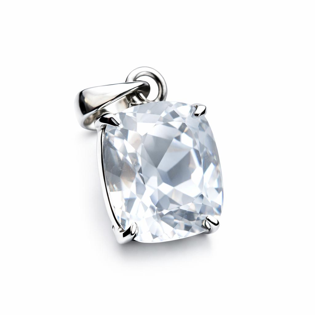 

Кушон Огранювання Білий Сапфір Натуральний 23.80 Карат Срібний Підвіс СЕРТИФІКОВАНИЙ Дорогоцінний Камінь AR-3638-Sa 14.2 mm approx білий