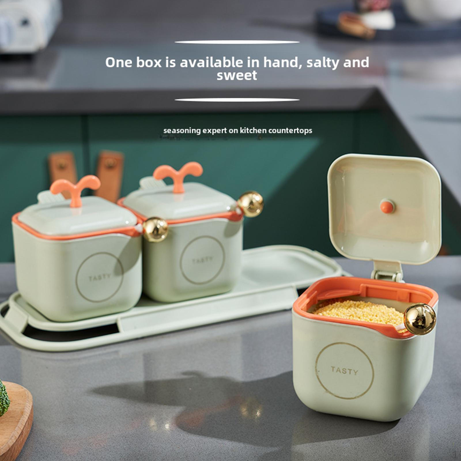 

Банки для специй, горшки и миски, контейнеры для пыли с крышками, ложки для дома