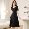 Hepburn Style Elegant Slimming French Little Black Dress for Women - Summer Collection