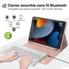Coque Clavier pour iPad A16 (11") / iPad 10 2022 (10,9") Rose avec Clavier Bluetooth + Souris + Stylet