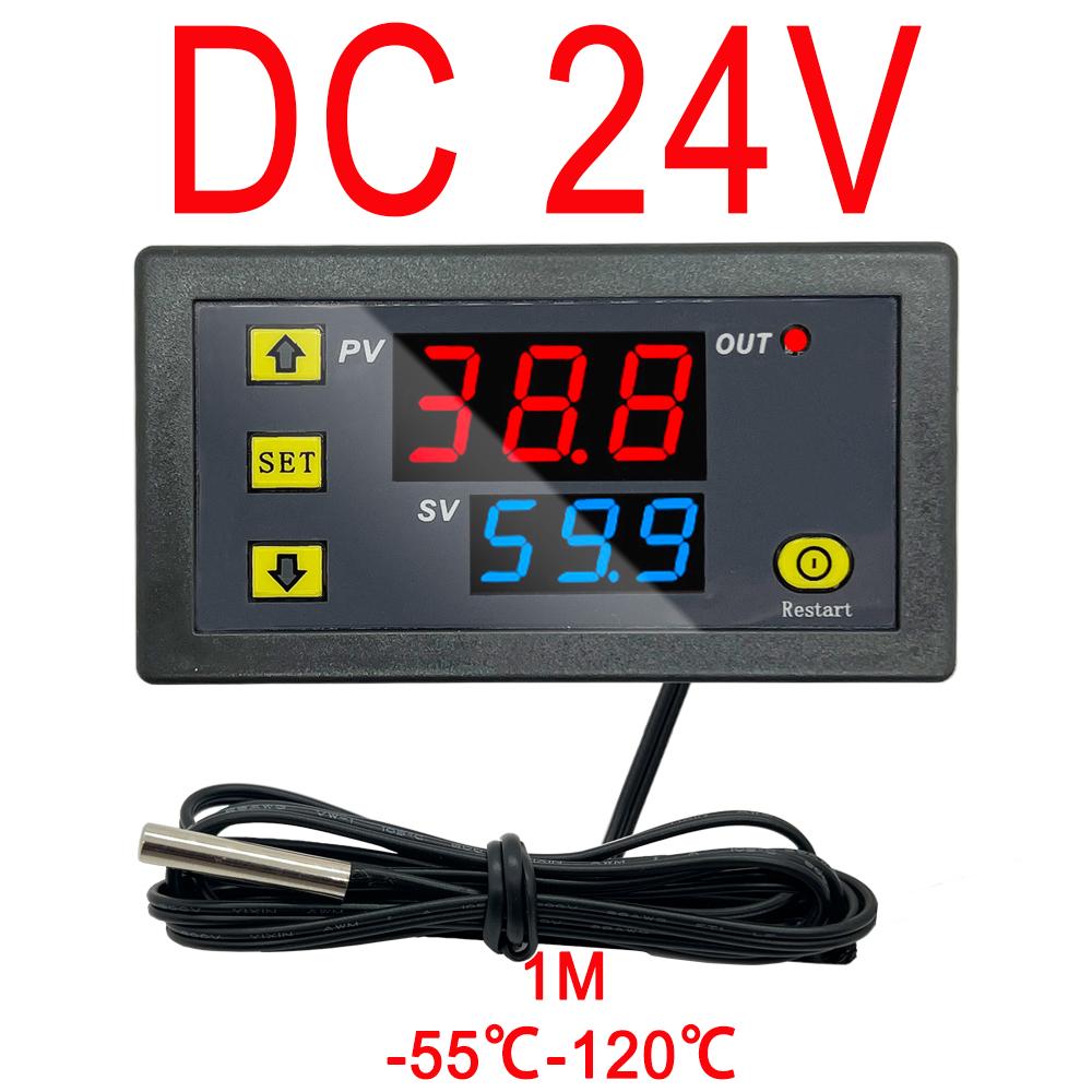 

W3230 DC 12V 24V AC110-220V Датчик Линия Цифровой Регулятор Температуры Светодиодный Термостат Регулятор Управления Нагревом/Охлаждением Терморегулятор