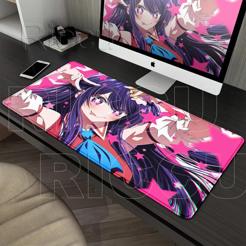 Gaming-Zubehör Mauspads Oshi No Ko Hoshino Ai Computertastatur Teppich Kawaii Mädchen Verriegelungskante Gummi Ästhetik Schreibtischunterlagen