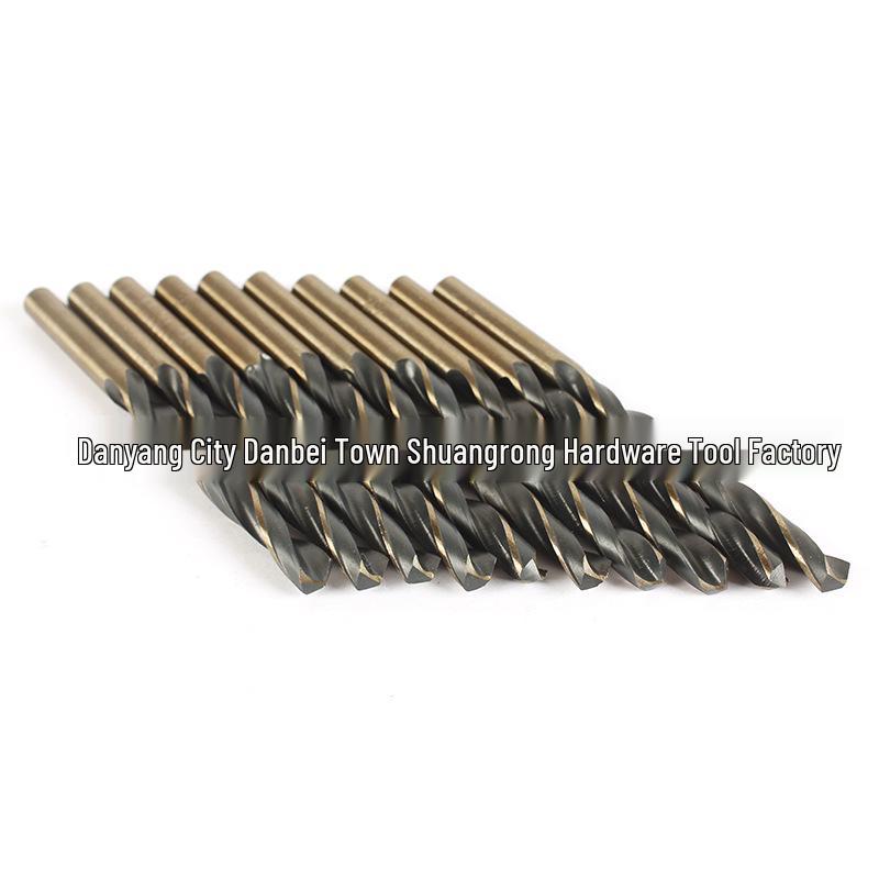 Black & Yellow Extended Straight Shank Twist Drill Bit for Metal & Stainless Steel
